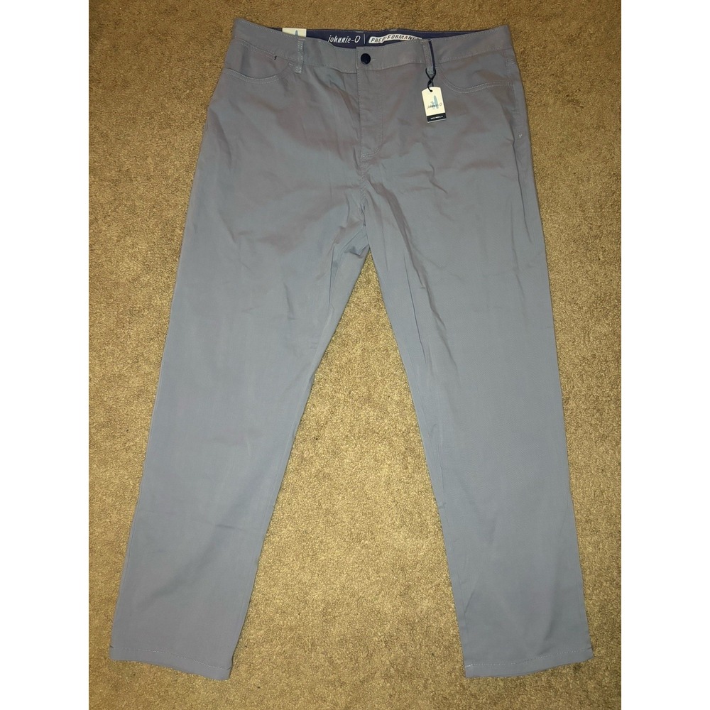 Johnnie-O West Coast Prep Performance Chino Pants 40x30 NWT $125 Light Blue
